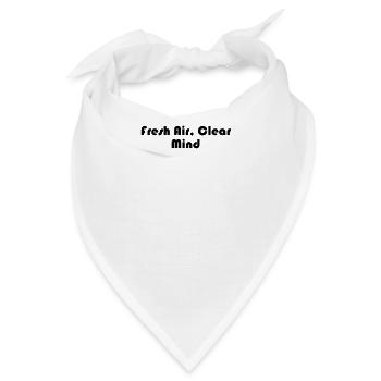 Wandern - Fresh Air, Clear Mind - Bandana - Weiß - Vorne