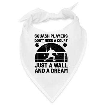 Squashspieler Squash-Tennisspieler Raquetball-Spor - Bandana - Weiß - Vorne
