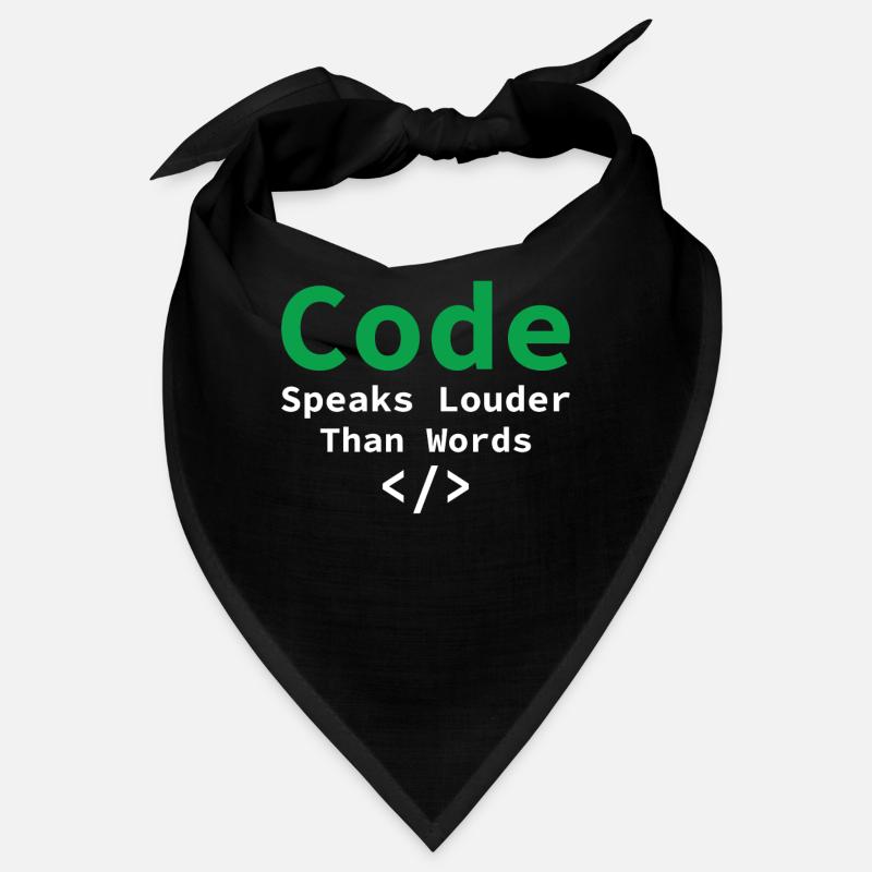 Code Speaks Louder Than Words Funny Programming Co Bandana