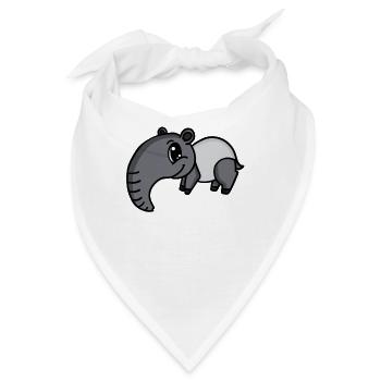tapire tapire Tier Motiv - Bandana - Weiß - Vorne