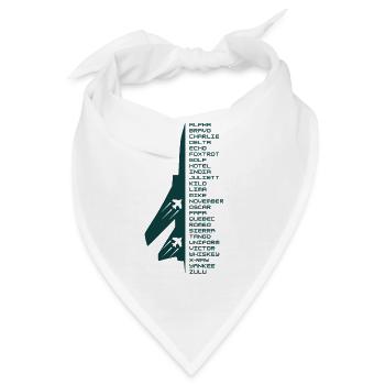 Buchstabieralphabet - Bandana - Weiß - Vorne