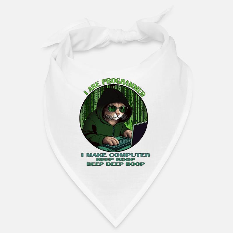 Je suis programmeur, vert, programmateur chat Bandana