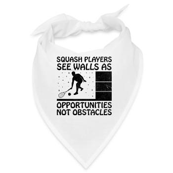 Squashspieler Squash Tennisspieler Raquetball Spor - Bandana - Weiß - Vorne