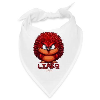 Lügner und der genervte wütende Igel - Bandana - Weiß - Vorne
