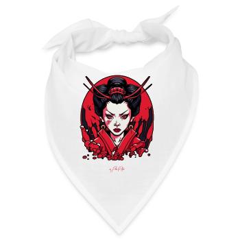 Anime Geisha - Bandana - Weiß - Vorne