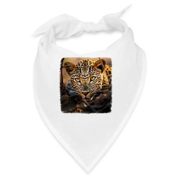 Leoparde realistic Leopard - Bandana - Weiß - Vorne