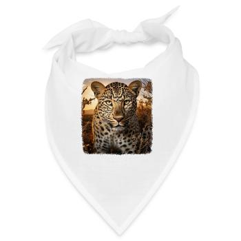 Leoparde realistic Leopard - Bandana - Weiß - Vorne