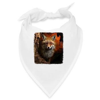 Füchse realistic Fuchs - Bandana - Weiß - Vorne