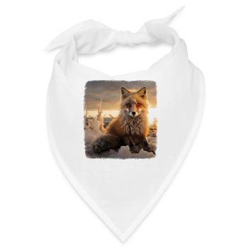 Füchse realistic Fuchs - Bandana - Weiß - Vorne