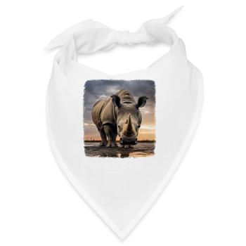 Nashörner realistic Nashorn - Bandana - Weiß - Vorne