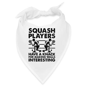 Squashspieler Squash-Tennisspieler Raquetball-Spor - Bandana - Weiß - Vorne