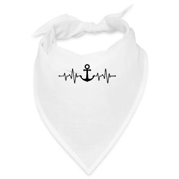 Maritim Herzschlag - Bandana - Weiß - Vorne