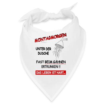 Montagmorgen beim Duschen ertrunken - Bandana - Weiß - Vorne