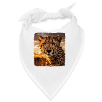 Geparde realistic Gepard - Bandana - Weiß - Vorne