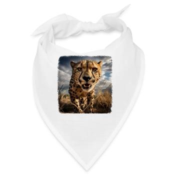 Geparde realistic Gepard - Bandana - Weiß - Vorne
