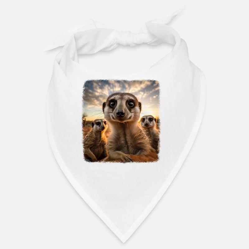 Suricate réaliste Erdmännchen Bandana