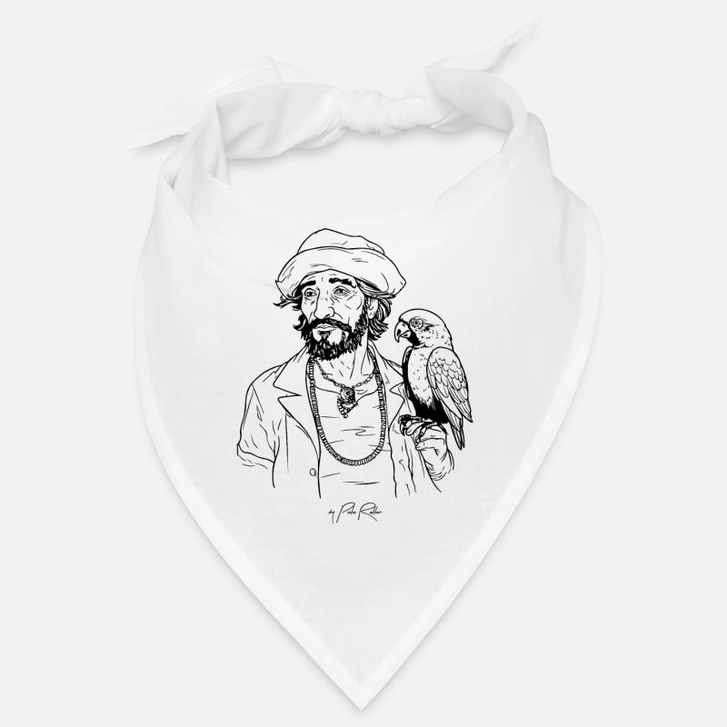 Attractive pirate with parrot Bandana