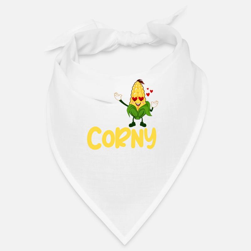 I'm so cheesy tonight. corn puns, - Bandana - white
