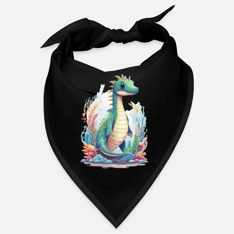 Conception de dessin animé de dinosaure sous-marin mignon Bandana