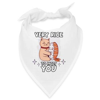 lustig Japan Sushi Kpop Wasabi Nigiri Sushi - Bandana - Weiß - Vorne