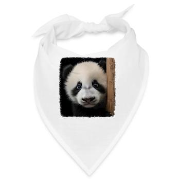 Pandas realistic Panda - Bandana - Weiß - Vorne