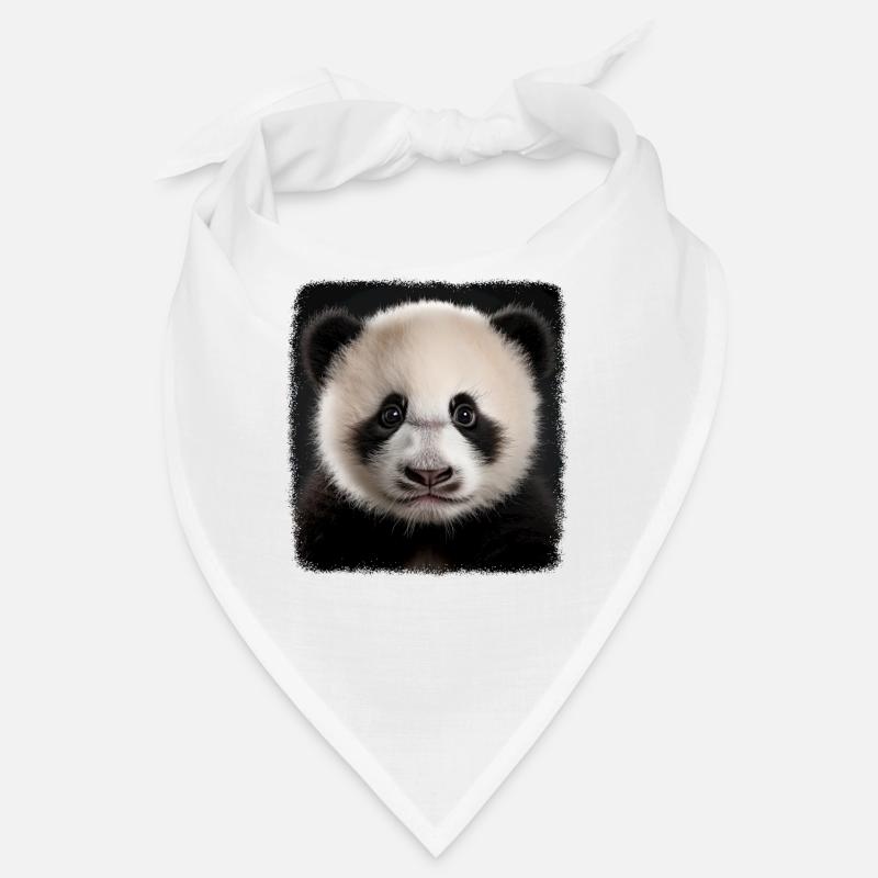 Le panda réaliste de Panda - Bandana - blanc