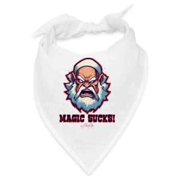 Magic nervt: Der alte Opa Magier - Bandana - Weiß - Vorne