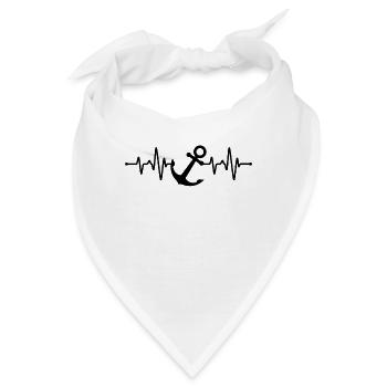 Maritim Herzschlag - Bandana - Weiß - Vorne