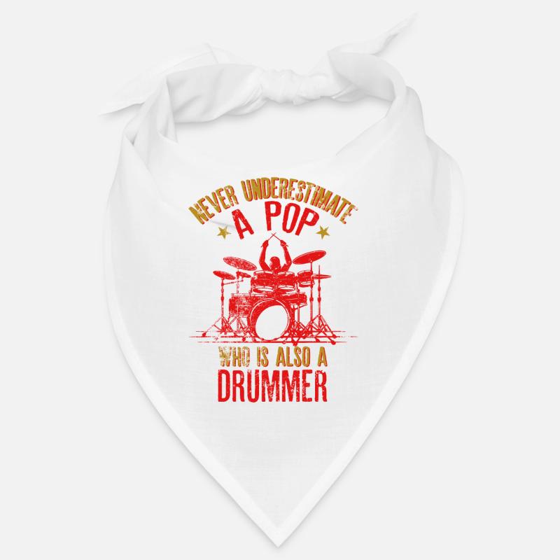 Never Underestimate a Pop Who is Also A Drummer" Bandana