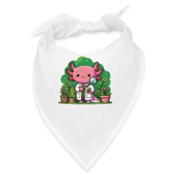 Axolotl als Hobbie Gärtner Biologe Forscher - Bandana - Weiß - Vorne