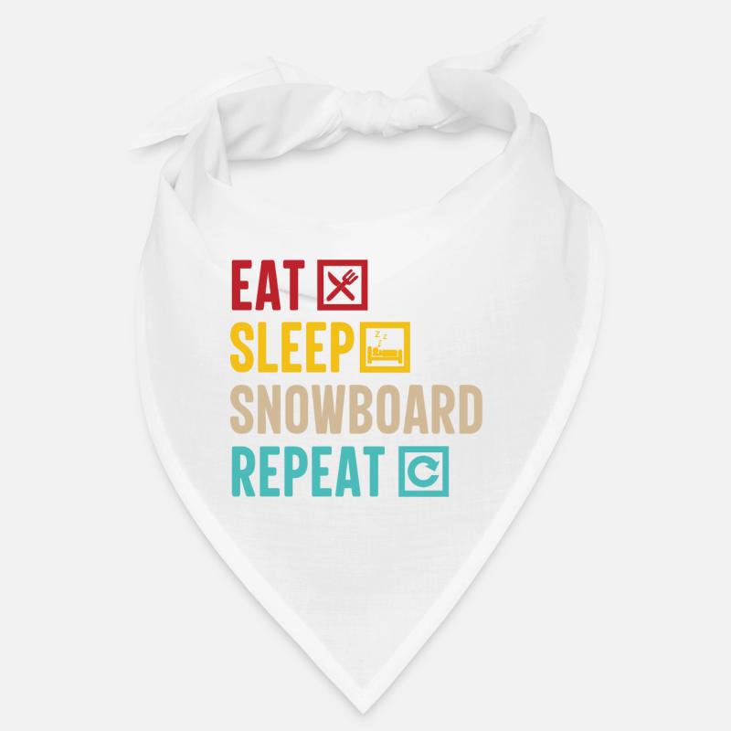 Eat Sleep Snowboard Repeat Bandana