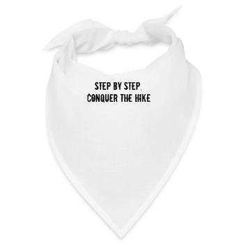 Wandern - Step by step, conquer the hike - Bandana - Weiß - Vorne