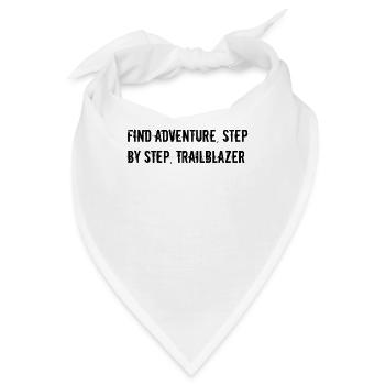 Wandern - Find adventure, step by step, - Bandana - Weiß - Vorne