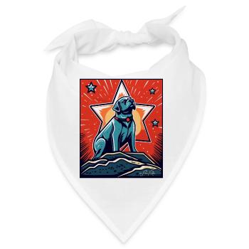 Ein treuer Hund unter einem Stern - Bandana - Weiß - Vorne