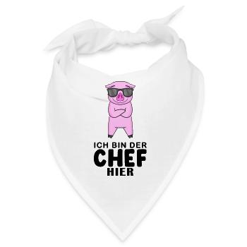 Chef Spruch - Bandana - Weiß - Vorne