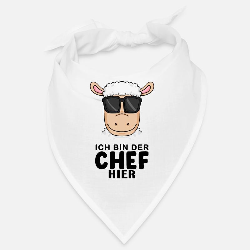 Chef Spruch mit Schaf Motiv Bandana