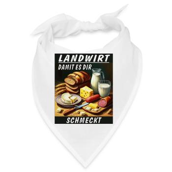 LANDWIRT DAMIT ES DIR SCHMECKT - Bandana - Weiß - Vorne