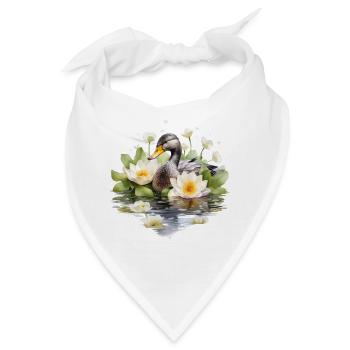 Entenherzfedern Valentinstag Teich Liebe - Bandana - Weiß - Vorne
