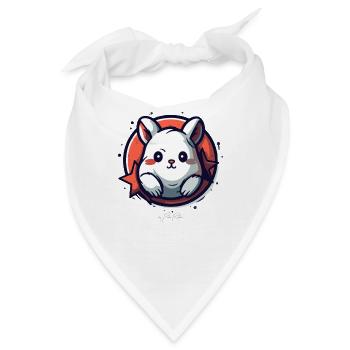 Niedlich, rein, super fieser Kuscheliger Hamster - Bandana - Weiß - Vorne