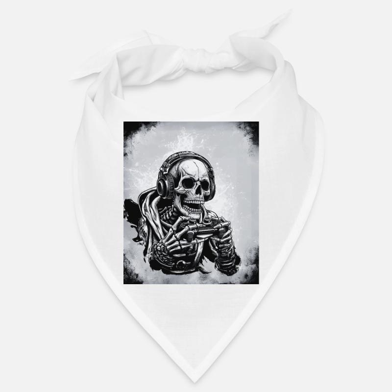 Skeleton with game controller and headphones Bandana
