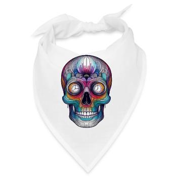 Silent Echo Totenkopf T-Shirt Gehörlosengemeinschaft - Bandana - Weiß - Vorne