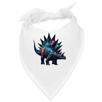 Galaktischer Stegosaurus: Konstellation der Dinosauriersterne - Bandana - Weiß - Vorne