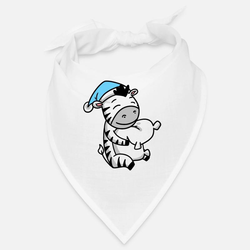 Zebra with pillow and sleepy cap Bandana