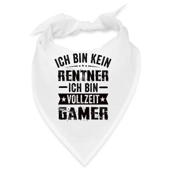 Ich Bin Kein Rentner Ich Bin Vollzeit Gamer - Bandana - Weiß - Vorne