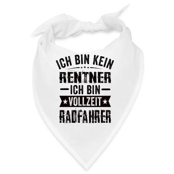 Ich Bin Kein Rentner Ich Bin Vollzeit Radfahrer - Bandana - Weiß - Vorne