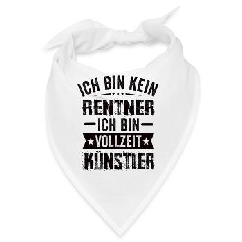 Ich Bin Kein Rentner Ich Bin Vollzeit Künstler - Bandana - Weiß - Vorne
