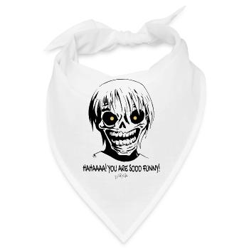 Haha, du bist so witzig: Ein sarkastischer Schädel - Bandana - Weiß - Vorne