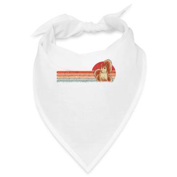 Eichhörnchen Retro Squirrel - Bandana - Weiß - Vorne