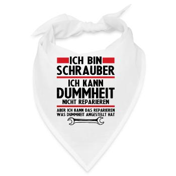 Ich bin schrauber - Bandana - Weiß - Vorne