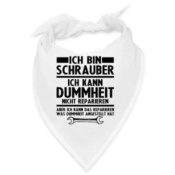 Ich bin schrauber - Bandana - Weiß - Vorne